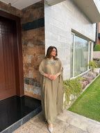 Olive Embellished Kaftan