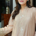 Beige Noor Khaadi Net Set