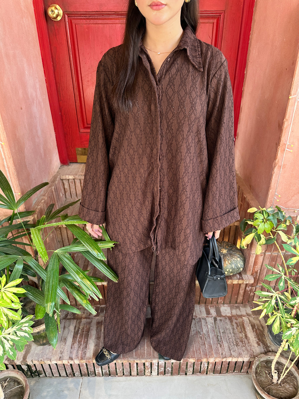 Brown Burberry Co-ords
