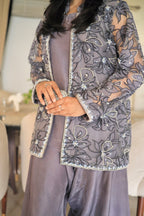 Silver Grey Floral Set