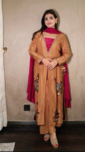 Golden Sand Embroidered Formal Wear