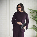 Purple Power: Chic Confidence in a Sleek Pantsuit