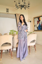 Silver Grey Floral Set