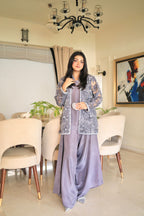 Silver Grey Floral Set
