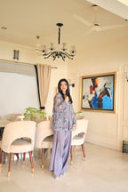 Silver Grey Floral Set