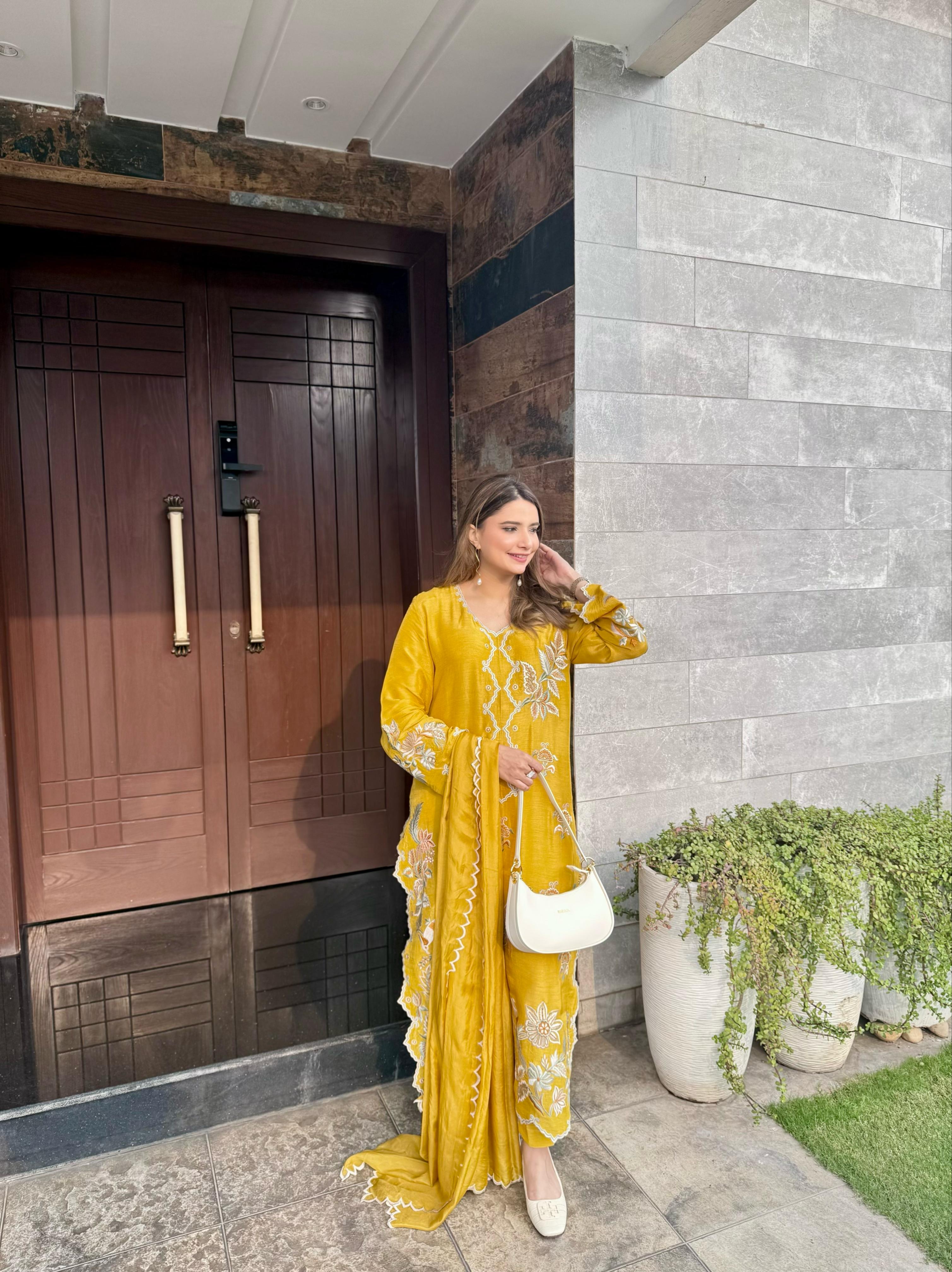 Yellow Sheesha Silk